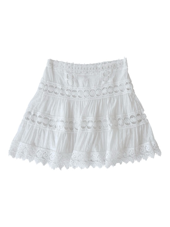 Elan Dresses & Skirts - Elan White Lace Tiered Mini Skirt